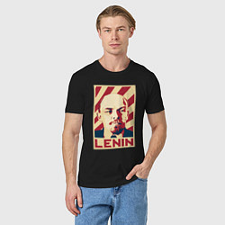 Футболка хлопковая мужская Vladimir Lenin, цвет: черный — фото 2