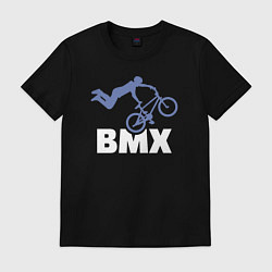 Футболка хлопковая мужская BMX moto, цвет: черный