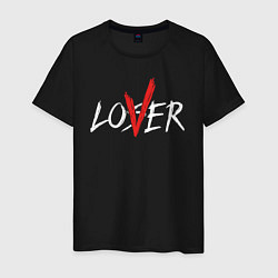 Футболка хлопковая мужская Loser - lover, цвет: черный