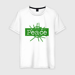 Футболка хлопковая мужская Depeche Mode - Peace wh, цвет: белый