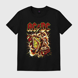 Футболка хлопковая мужская AC DC TNT, цвет: черный