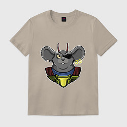 Футболка хлопковая мужская Мыши рокеры с марса - Модо, цвет: миндальный