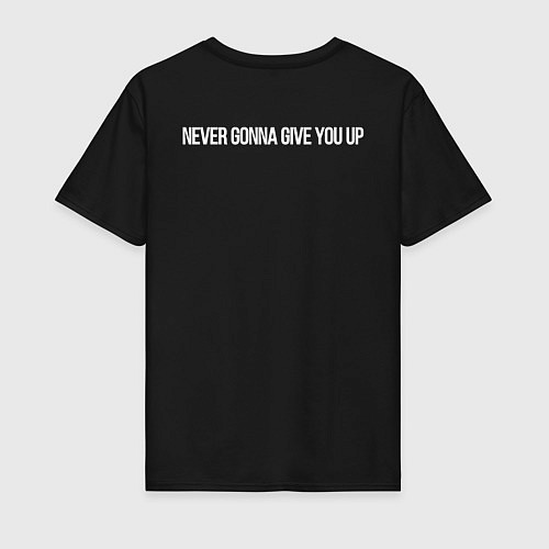 Мужская футболка Qr код на песню Never Gonna Give You Up / Черный – фото 2
