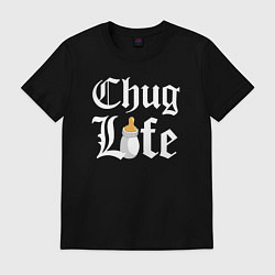 Футболка хлопковая мужская Thug life milk, цвет: черный