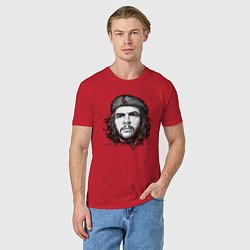 Футболка хлопковая мужская Че Гевара портрет, цвет: красный — фото 2