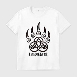 Футболка хлопковая мужская Велесова русь, цвет: белый