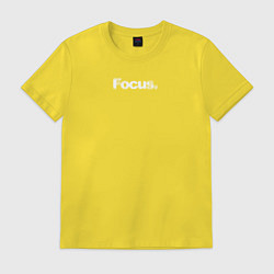 Футболка хлопковая мужская Focus, цвет: желтый