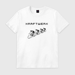 Футболка хлопковая мужская Kraftwerk - Tour de france, цвет: белый