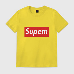 Футболка хлопковая мужская Supem, цвет: желтый