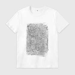 Футболка хлопковая мужская Белый шум прямоугольник, цвет: белый