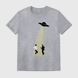 Футболка хлопковая мужская Криминальное чтиво танец НЛО, цвет: меланж