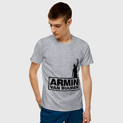 Футболка хлопковая мужская Armin van buuren, цвет: меланж — фото 2