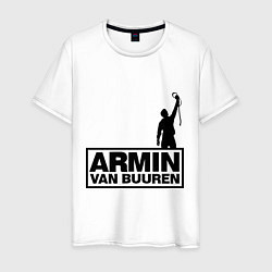 Футболка хлопковая мужская Armin van buuren цвета белый — фото 1
