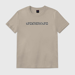 Футболка хлопковая мужская Underground, цвет: миндальный