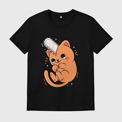 Футболка хлопковая мужская Кот Пачита, цвет: черный