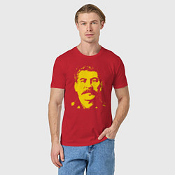 Футболка хлопковая мужская Yellow Stalin, цвет: красный — фото 2