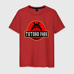 Футболка хлопковая мужская Totoro park, цвет: красный