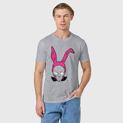 Футболка хлопковая мужская Pink Donnie Darko, цвет: меланж — фото 2