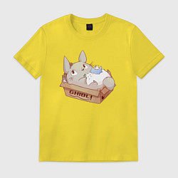Футболка хлопковая мужская Ghibli Totoro, цвет: желтый