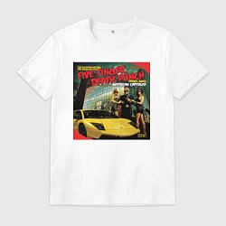 Футболка хлопковая мужская Five finger death punch - American capitalist, цвет: белый