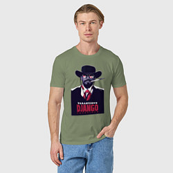 Футболка хлопковая мужская Django - Jamie Foxx, цвет: авокадо — фото 2
