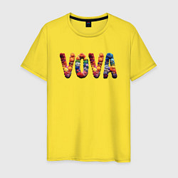 Футболка хлопковая мужская Vova yarn art, цвет: желтый