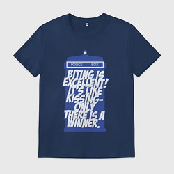 Футболка хлопковая мужская Tardis box, цвет: тёмно-синий