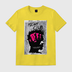 Футболка хлопковая мужская Fihgt club poster, цвет: желтый