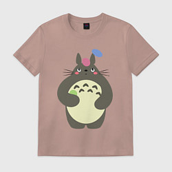 Футболка хлопковая мужская Totoro game, цвет: пыльно-розовый