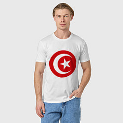 Футболка хлопковая мужская Тунис, цвет: белый — фото 2
