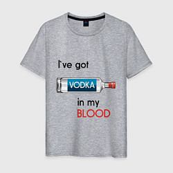 Футболка хлопковая мужская Ive got vodka, цвет: меланж