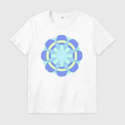 Футболка хлопковая мужская Орнамент графический, цвет: белый