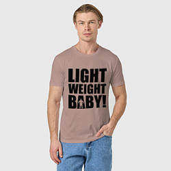 Футболка хлопковая мужская Light weight baby, цвет: пыльно-розовый — фото 2