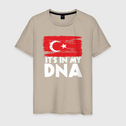 Футболка хлопковая мужская Турция в ДНК, цвет: миндальный