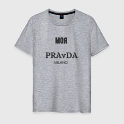 Футболка хлопковая мужская Моя pravda, цвет: меланж