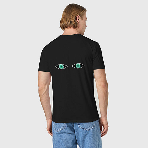 Мужская футболка Глаза - помни о наблюдении / Черный – фото 4