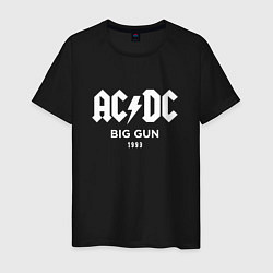 Футболка хлопковая мужская AC DC - Big gun 1993, цвет: черный