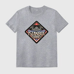 Футболка хлопковая мужская Турция Стамбул, цвет: меланж