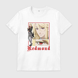 Футболка хлопковая мужская Темный дворецкий Эдгар Редмонд, цвет: белый