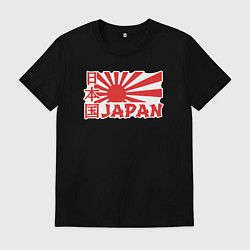 Футболка хлопковая мужская Japan sun, цвет: черный
