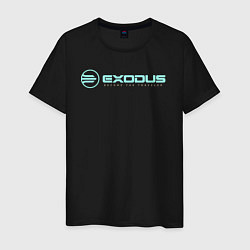 Футболка хлопковая мужская Exodus logo, цвет: черный