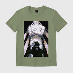 Футболка хлопковая мужская Магическая битва Мэгуми Фусигуро холодный юноша, цвет: авокадо