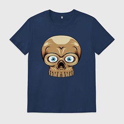 Футболка хлопковая мужская Милая черепушка, цвет: тёмно-синий