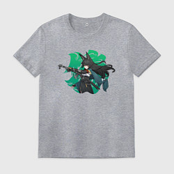 Футболка хлопковая мужская Zenless Zone Zero Hoshimi Miyabi, цвет: меланж