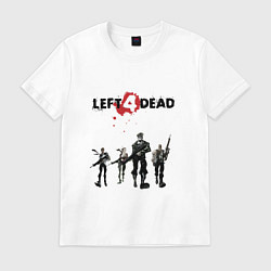 Футболка хлопковая мужская Выжившие Left 4 Dead, цвет: белый