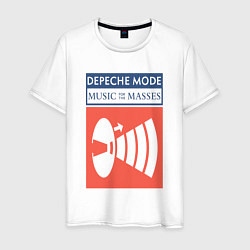 Футболка хлопковая мужская Depeche Mode - Music for the masses merch, цвет: белый