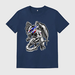 Футболка хлопковая мужская BMW S100RR Drago, цвет: тёмно-синий