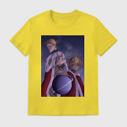 Футболка хлопковая мужская Чёрный клевер Юлиус король магов, цвет: желтый