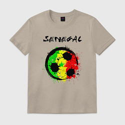 Футболка хлопковая мужская Сборная Сенегала, цвет: миндальный