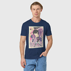 Футболка хлопковая мужская Магическая битва Тодзи Фусигуро сильнейший, цвет: тёмно-синий — фото 2